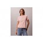 Calvin Klein Glossy Metallic Logo T-Shirt Γυναικείο (LV047D873G 3T3)