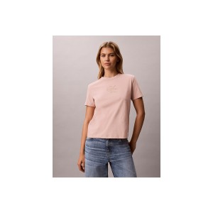 Calvin Klein Glossy Metallic Logo T-Shirt Γυναικείο (LV047D873G 3T3)