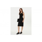 Calvin Klein Baby Rib Γυναικείο Φόρεμα Midi Μαύρο