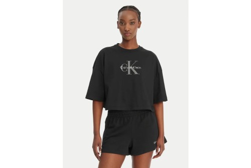 Calvin Klein Boxy Crop Monologo T-Shirt Γυναικείο (LV047F828G UB1)