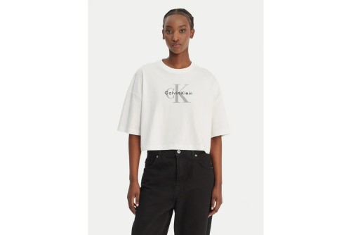 Calvin Klein Boxy Crop Monologo T-Shirt Γυναικείο (LV047F828G YAF)