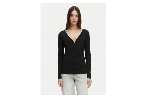 Calvin Klein Slim Ribbed Cotton Ζακέτα Βαμβακερή Γυναικεία (LV047G207G UB1)