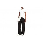 Calvin Klein Monologo Patch Rib Zip Γυναικείο Κοντομάνικο Top Λευκό