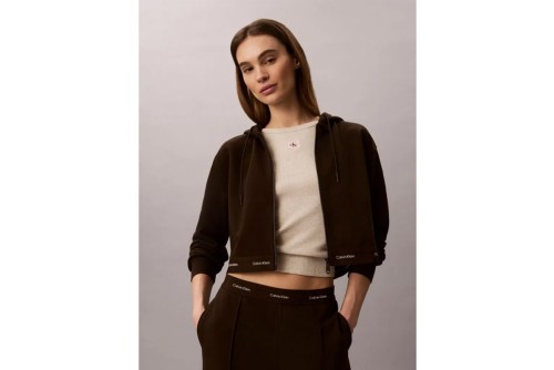 Calvin Klein Cropped Logo Ζακέτα Βαμβακερή Γυναικεία (LV047G252G TO2)