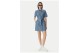 Calvin Klein Belted Denim Shirt Γυναικείο Φόρεμα Mini Μπλε