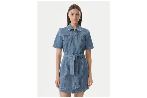 Calvin Klein Belted Denim Shirt Φόρεμα Mini Γυναικείο (LV047G738G YRC)