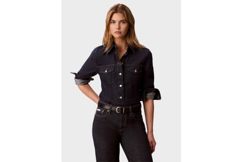 Calvin Klein Classic Τζιν Πουκάμισο Μακρυμάνικο Γυναικείο (LV047H777G 46E)