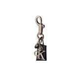 Calvin Klein Monogram Key Fob Μπρελόκ Μαύρο, Ασημί