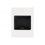 Calvin Klein Leather Bifold Ανδρικό Πορτοφόλι Μαύρο
