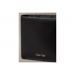Calvin Klein Leather Bifold Ανδρικό Πορτοφόλι Μαύρο