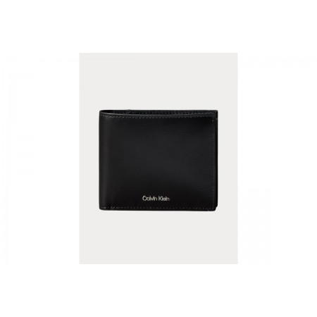 Calvin Klein Leather Bifold Ανδρικό Πορτοφόλι Μαύρο