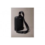 Calvin Klein Saffiano Emblem Logo Ανδρικό Τσαντάκι Χιαστί Μαύρο