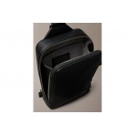 Calvin Klein Saffiano Emblem Logo Ανδρικό Τσαντάκι Χιαστί Μαύρο