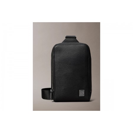 Calvin Klein Saffiano Emblem Logo Τσαντάκι Χιαστί 