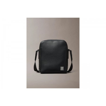 Calvin Klein Emblem Logo Textured Τσαντάκι Χιαστί - Ώμου 