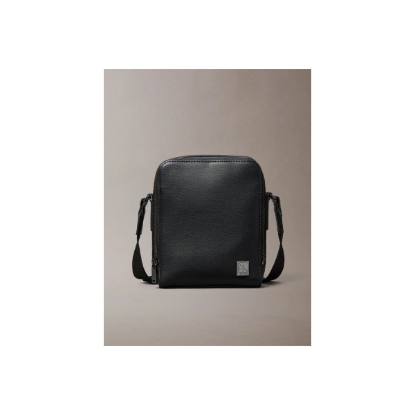 Calvin Klein Emblem Logo Textured Τσαντάκι Χιαστί - Ώμου (LV04D3293G UB1)