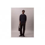 Calvin Klein Embossed Monogram Ανδρικό Τσαντάκι Χιαστί - Ώμου Μαύρο