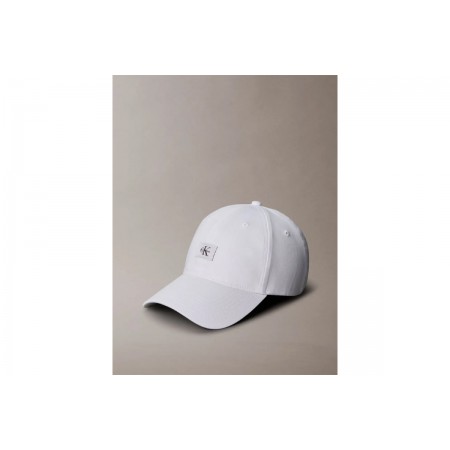 Calvin Klein Monogram Woven Patch Καπέλο Strapback Λευκό