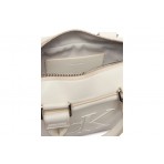 Calvin Klein Bold CK Elongated Γυναικεία Mini Τσάντα Tote Εκρού