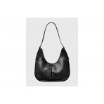 Calvin Klein Soft Touch Crescent Logo Hobo Γυναικεία Τσάντα Ώμου - Χειρός Μαύρη