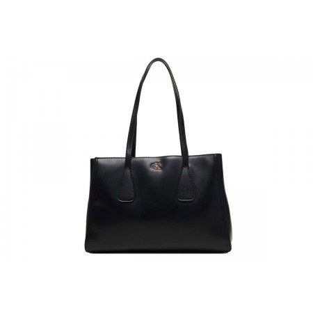 Calvin Klein Monogram Logo Business Γυναικεία Τσάντα Tote Μαύρη
