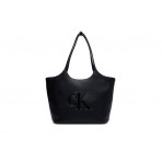 Calvin Klein Signature Monogram Laptop Γυναικεία Τσάντα Tote Μαύρη