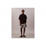 Calvin Klein Monogram Relaxed Fit Ανδρικό Κοντομάνικο T-Shirt Μαύρο