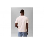 Calvin Klein Cotton Badge Ανδρικό Κοντομάνικο T-Shirt Μπεζ