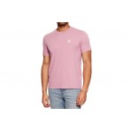 Calvin Klein Cotton Badge Ανδρικό Κοντομάνικο T-Shirt Ροζ