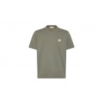 Calvin Klein Cotton Badge Ανδρικό Κοντομάνικο T-Shirt Χακί