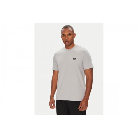 Calvin Klein Cotton Badge Ανδρικό Κοντομάνικο T-Shirt Γκρι