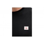Calvin Klein Cotton Badge Ανδρικό Κοντομάνικο T-Shirt Μαύρο