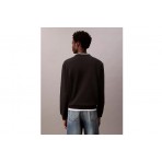 Calvin Klein Cotton Terry Badge Μπλούζα Με Λαιμόκοψη Ανδρική (LV04RC273G UB1)