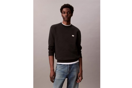 Calvin Klein Cotton Terry Badge Μπλούζα Με Λαιμόκοψη Ανδρική (LV04RC273G UB1)