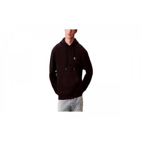 Calvin Klein 350Terry Monogram Ανδρικό Φούτερ με Κουκούλα Μαύρο