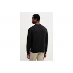 Calvin Klein Relaxed Cotton Monogram Ανδρικό Πουλόβερ Μαύρο