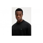 Calvin Klein Relaxed Cotton Monogram Ανδρικό Πουλόβερ Μαύρο