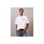 Calvin Klein Logo Relaxed Ανδρικό Κοντομάνικο T-Shirt Λευκό