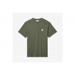 Calvin Klein Classic Waffle Ανδρικό Κοντομάνικο T-Shirt Πράσινο