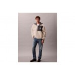 Calvin Klein Monogram Logo Relaxed Ζακέτα Sherpa Ανδρική (LV04RD218G 67U)