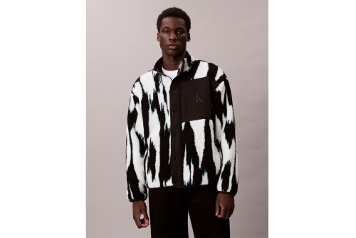 Calvin Klein Printed Relaxed Μπουφάν Sherpa Ανδρικό (LV04RD219G UB1)