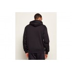 Calvin Klein Ανδρική Βαμβακερή Ζακέτα με Κουκούλα Μαύρη