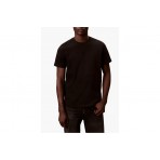 Calvin Klein Monogram Logo Ανδρικό Κοντομάνικο T-Shirt Μαύρο