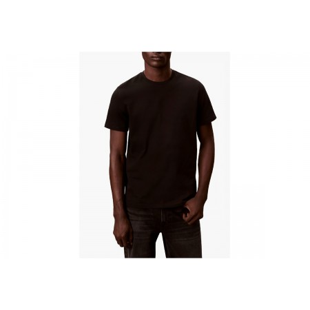 Calvin Klein Monogram Logo Ανδρικό Κοντομάνικο T-Shirt Μαύρο