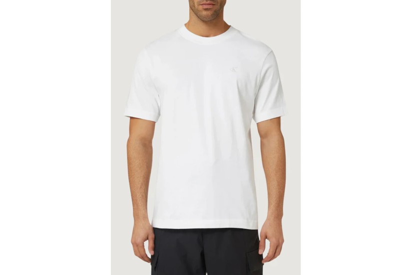 Calvin Klein Monogram Logo Ανδρικό Κοντομάνικο T-Shirt Λευκό