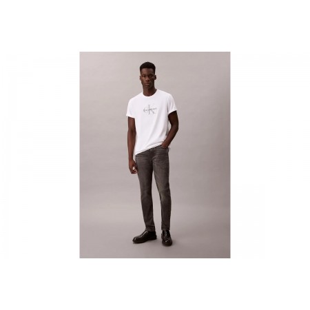 Calvin Klein Slim Tapered Ανδρικό Παντελόνι Τζιν Γκρι