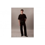 Calvin Klein Rib Cozy Flatback Ανδρικό Κοντομάνικο T-Shirt Μαύρο