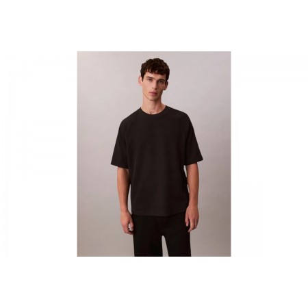 Calvin Klein Rib Cozy Flatback Ανδρικό Κοντομάνικο T-Shirt Μαύρο