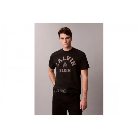 Calvin Klein Varsity Logo Graphic Ανδρικό Κοντομάνικο T-Shirt Μαύρο