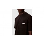Calvin Klein Chest Pocket Badge Ανδρικό Κοντομάνικο T-Shirt Μαύρο
